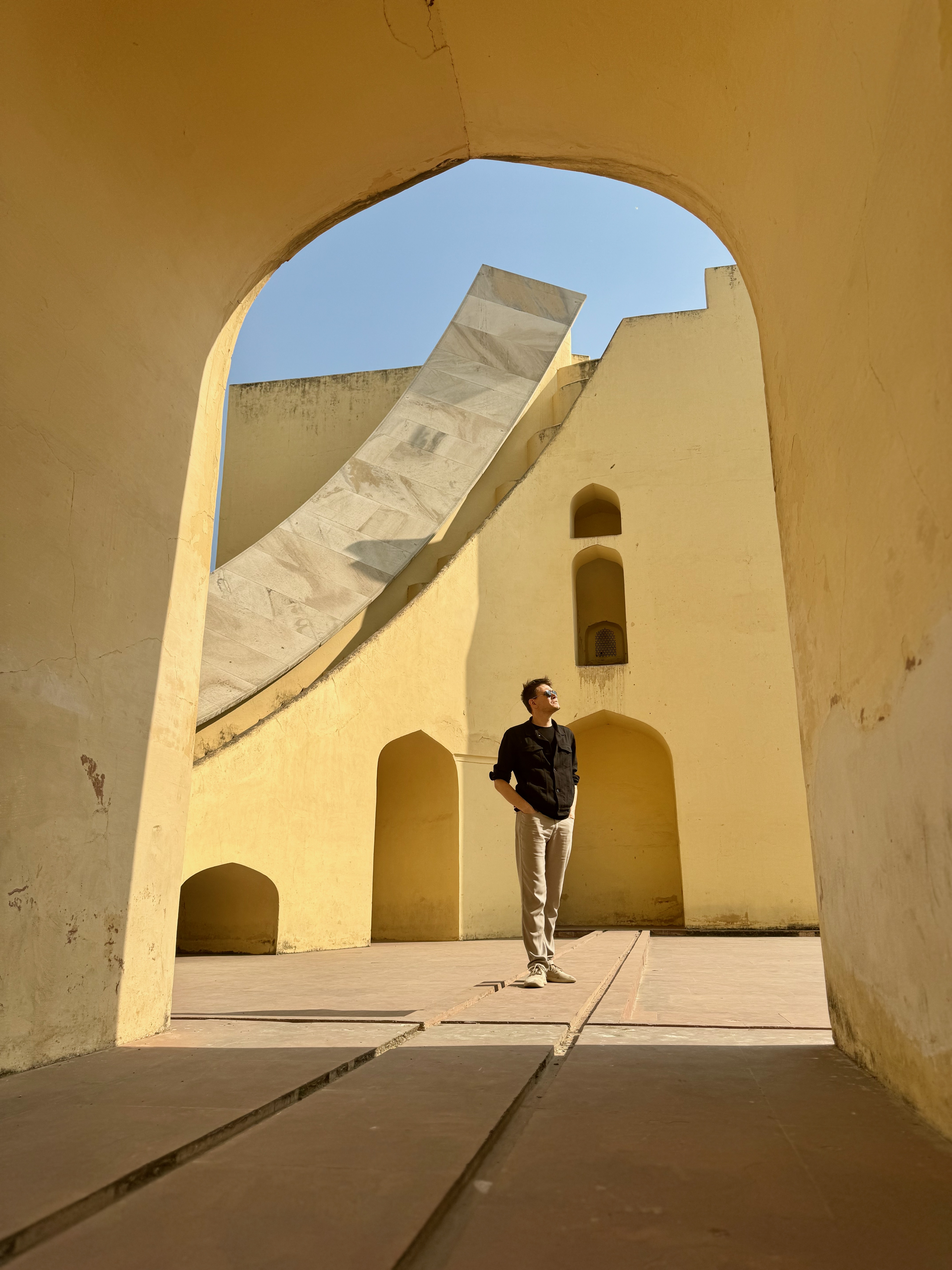 Michael Koehler at Jantar Mantar, an observatory in Jaipur, India.